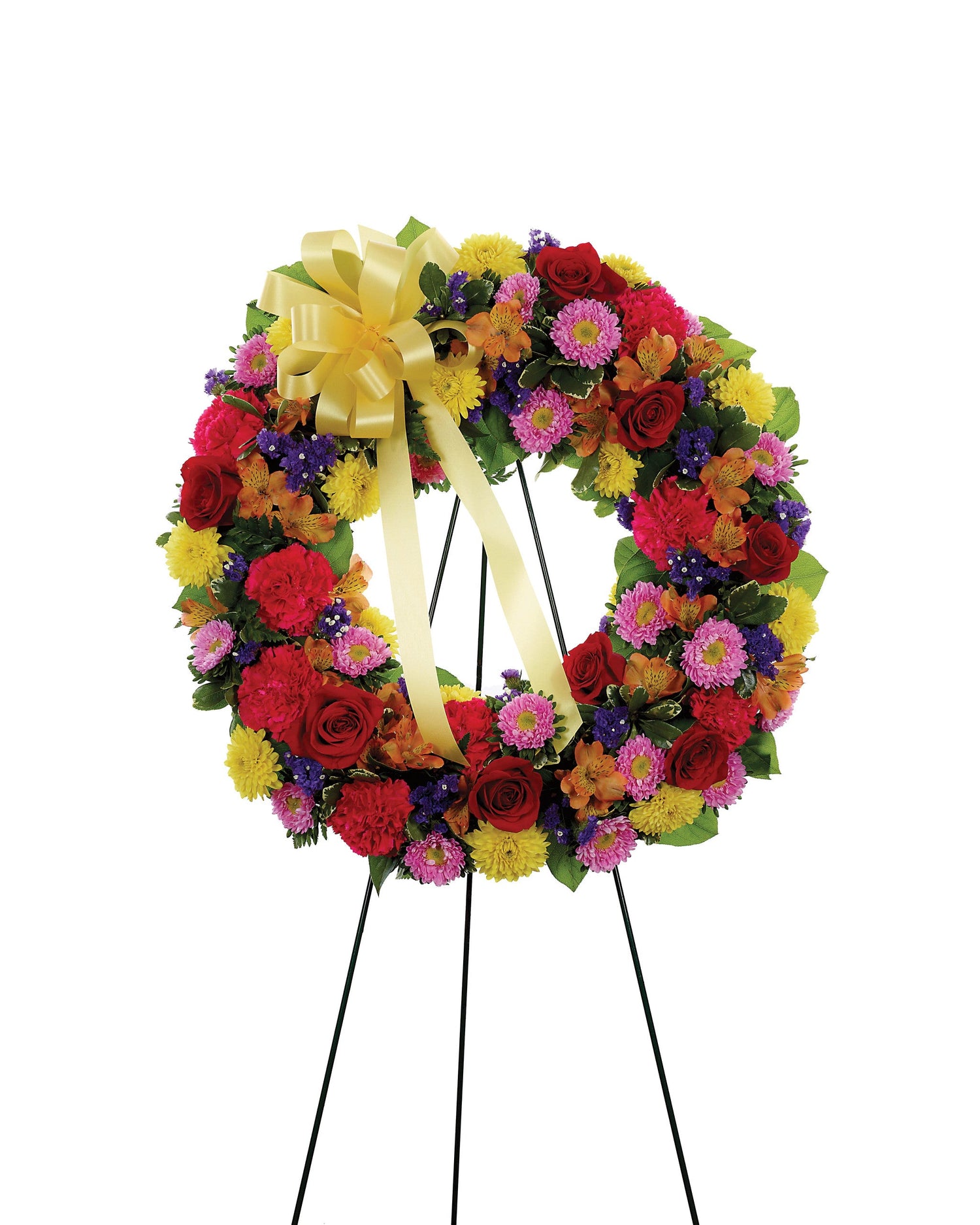 CORONA DE CONDIOS MULTICOLOR DE PIE