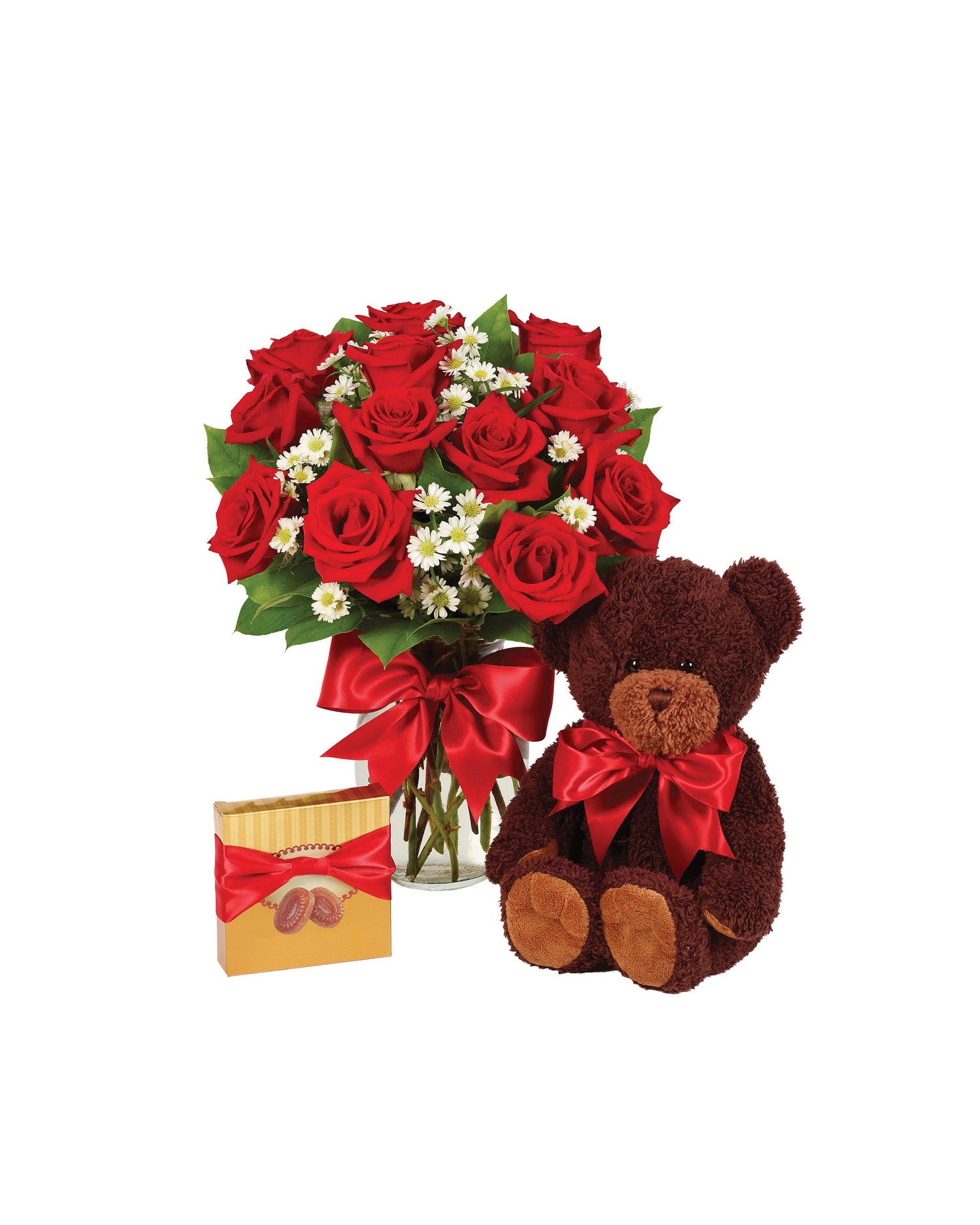 Une douzaine de roses rouges