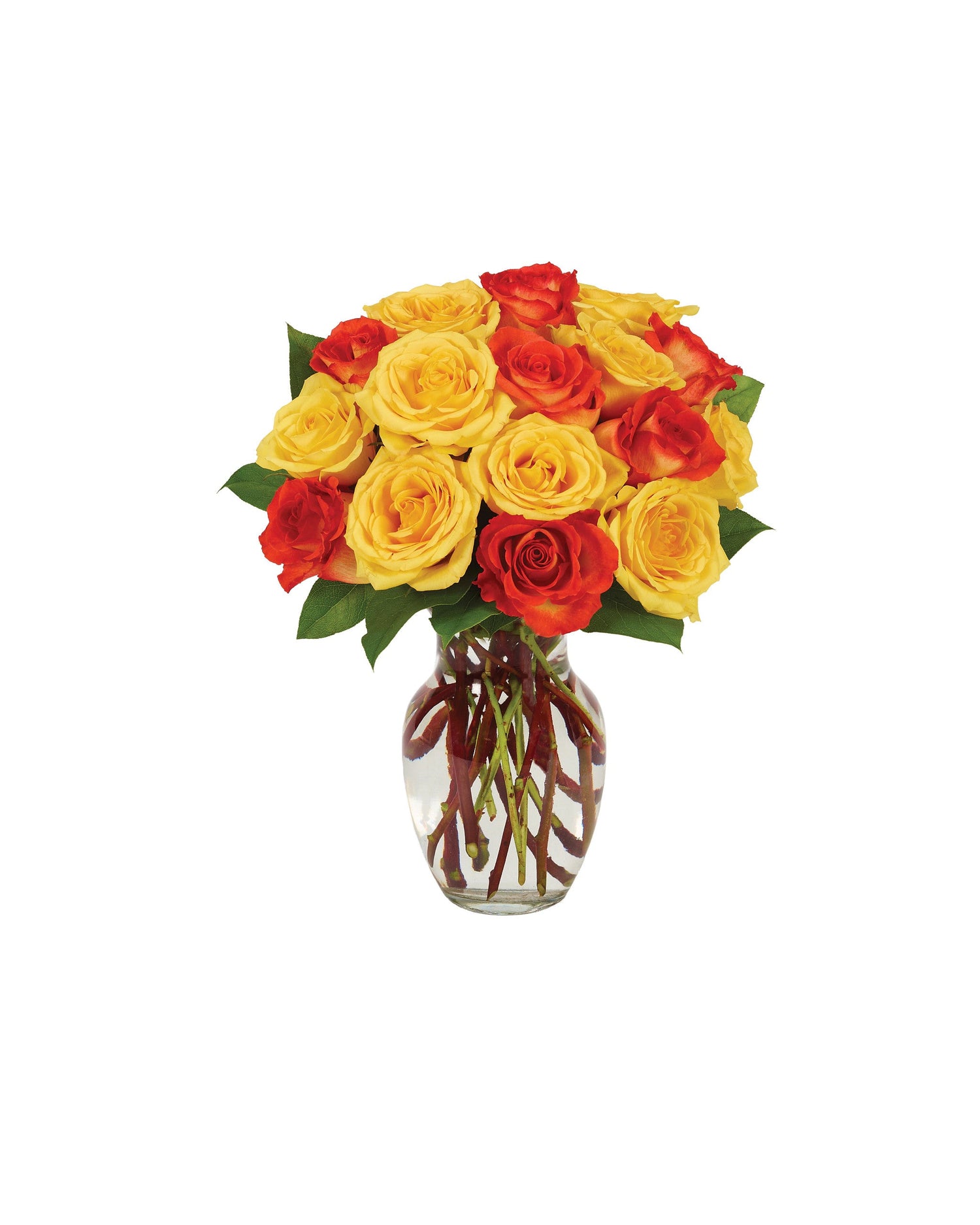 BOUQUET DE ROSES JAUNES ET ORANGES