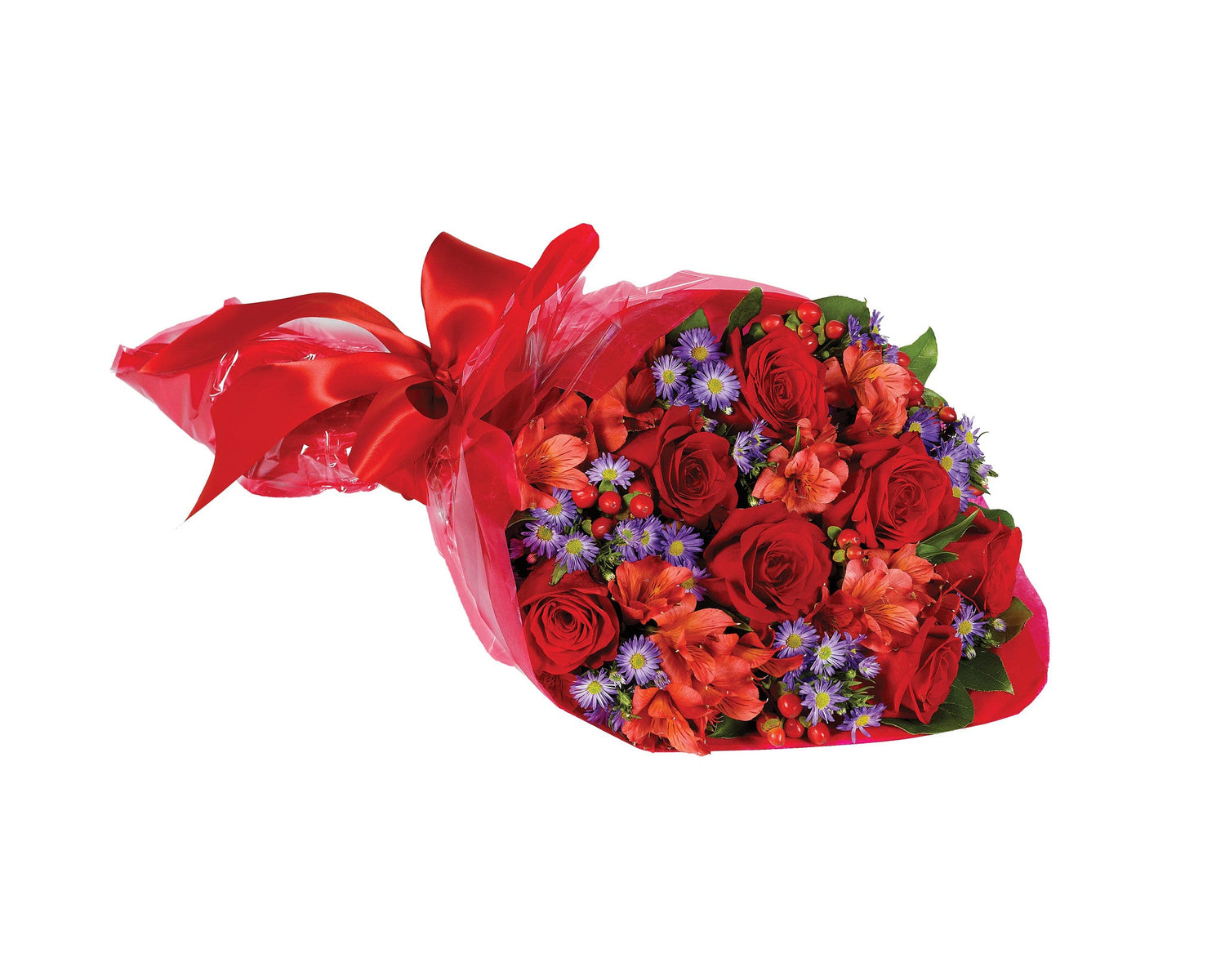 Ramo atado a mano con "Te amo"