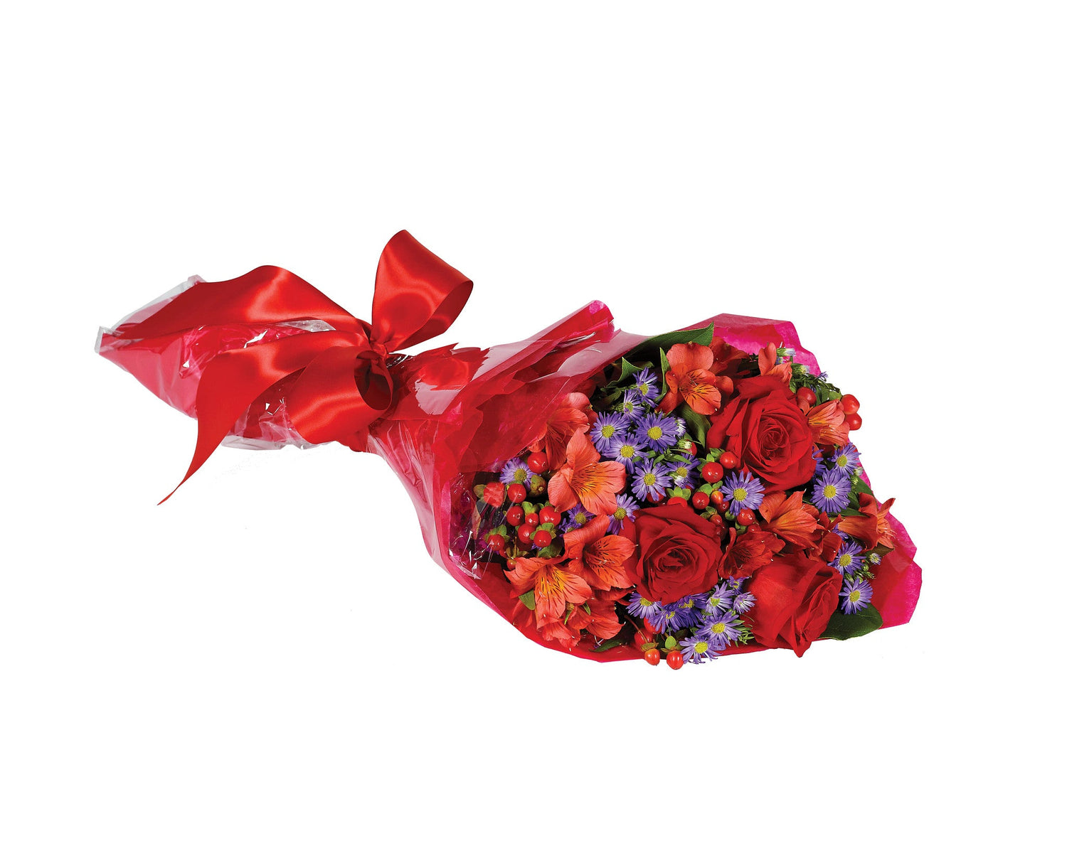 Ramo atado a mano con "Te amo"