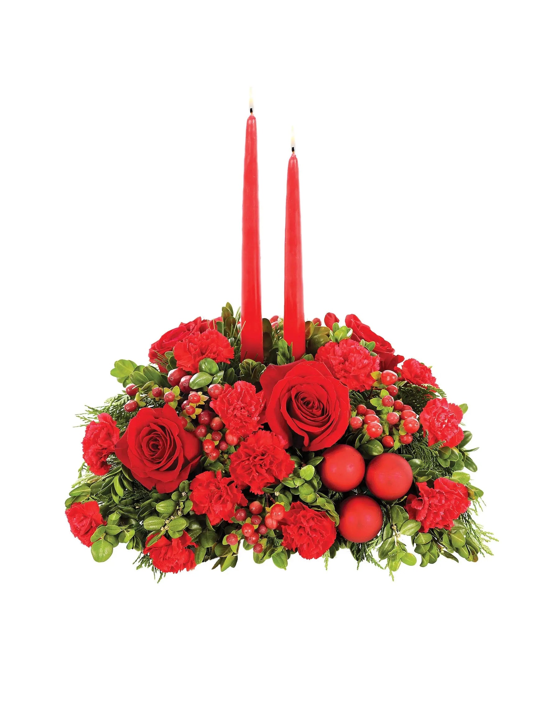 Red & Green Christmas Centerpiece bloomexusa
