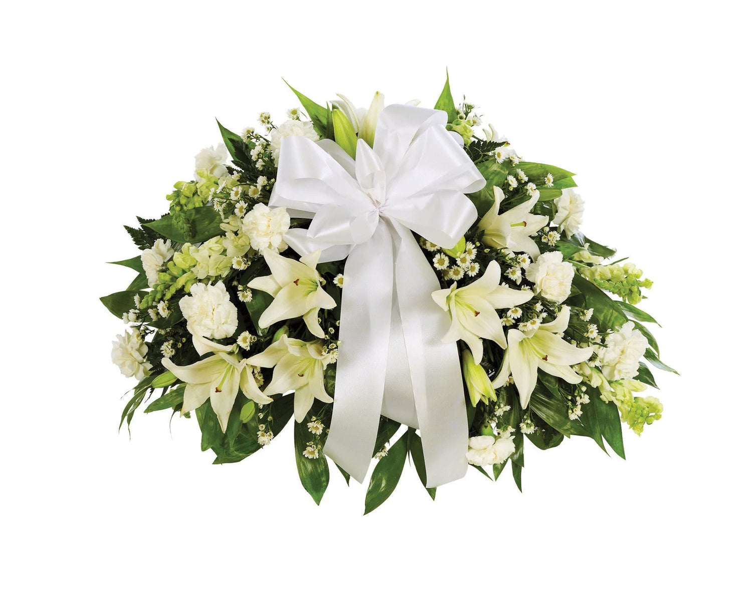 Ramo de medio ataúd - Todo blanco