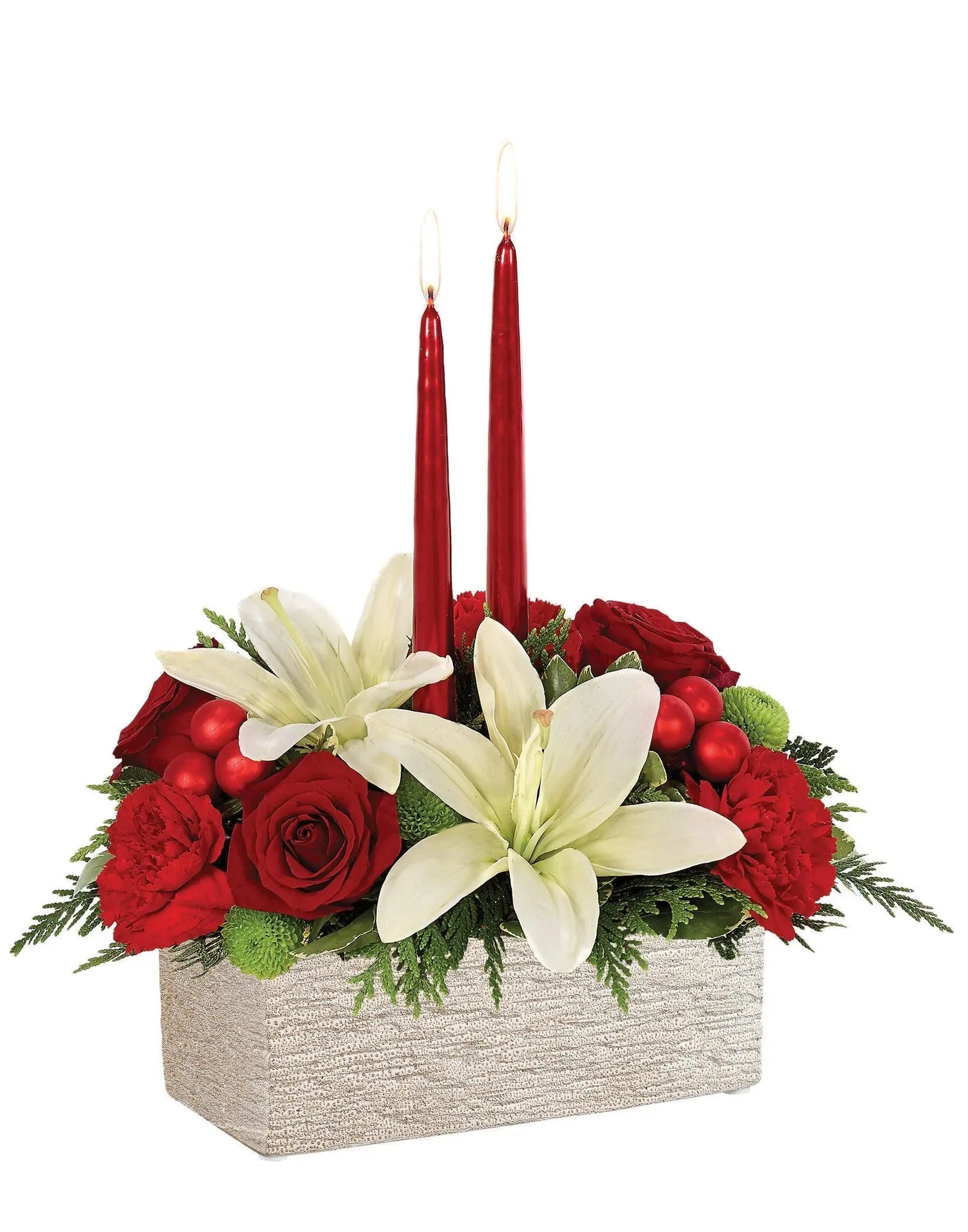 Bright Holiday Wishes Centerpiece bloomexusa