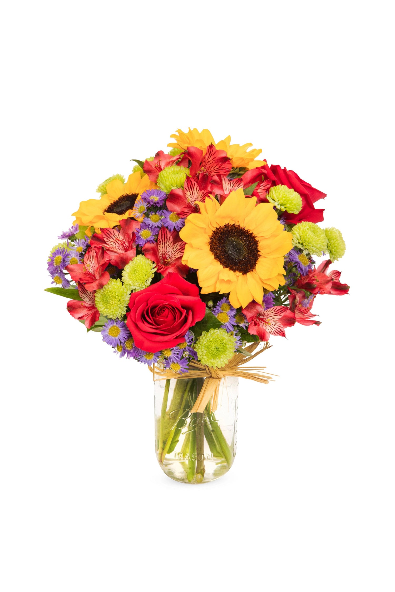 Tarro de cristal con forma de campos de flores