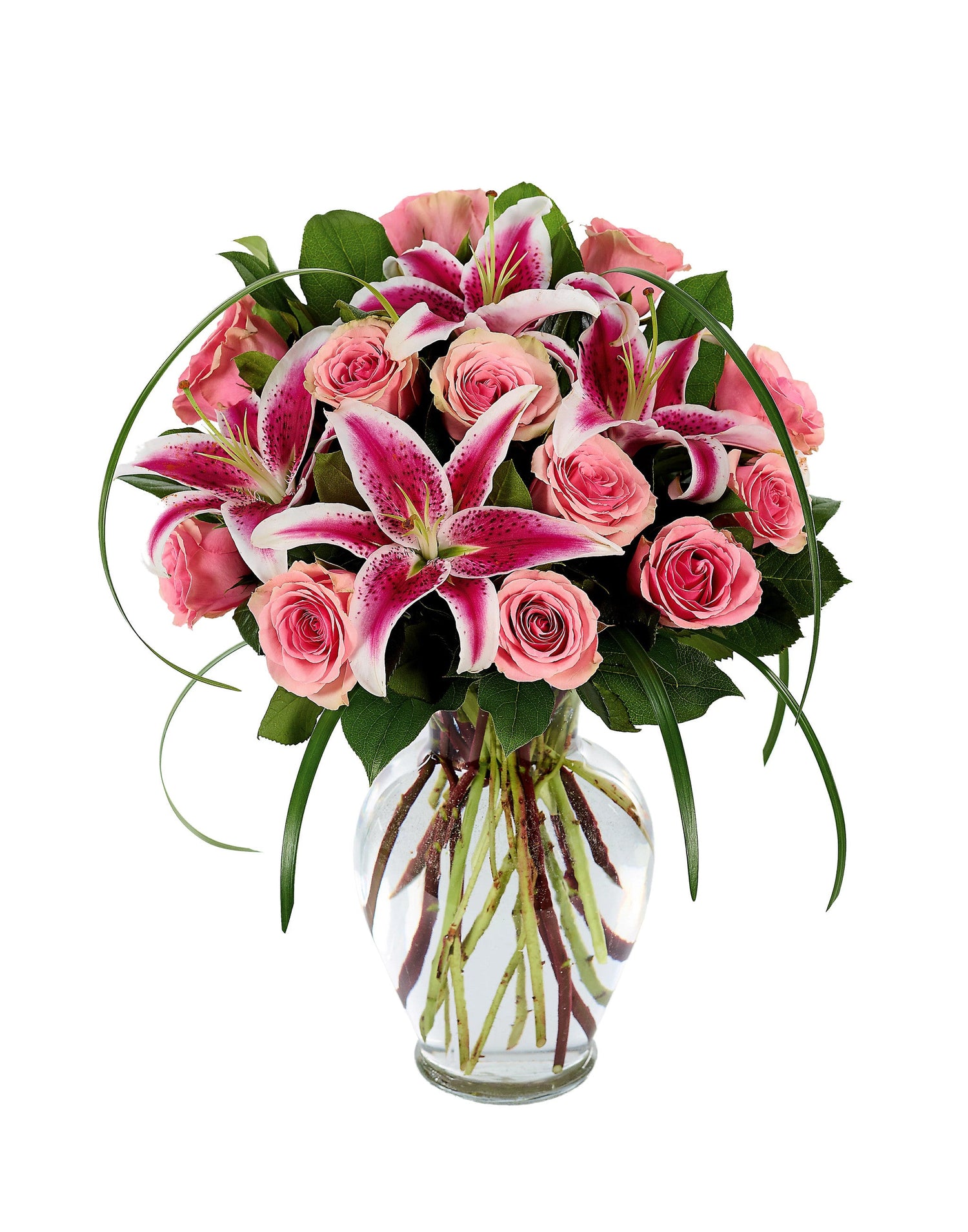 Ramo sofisticado de rosas y estrellas