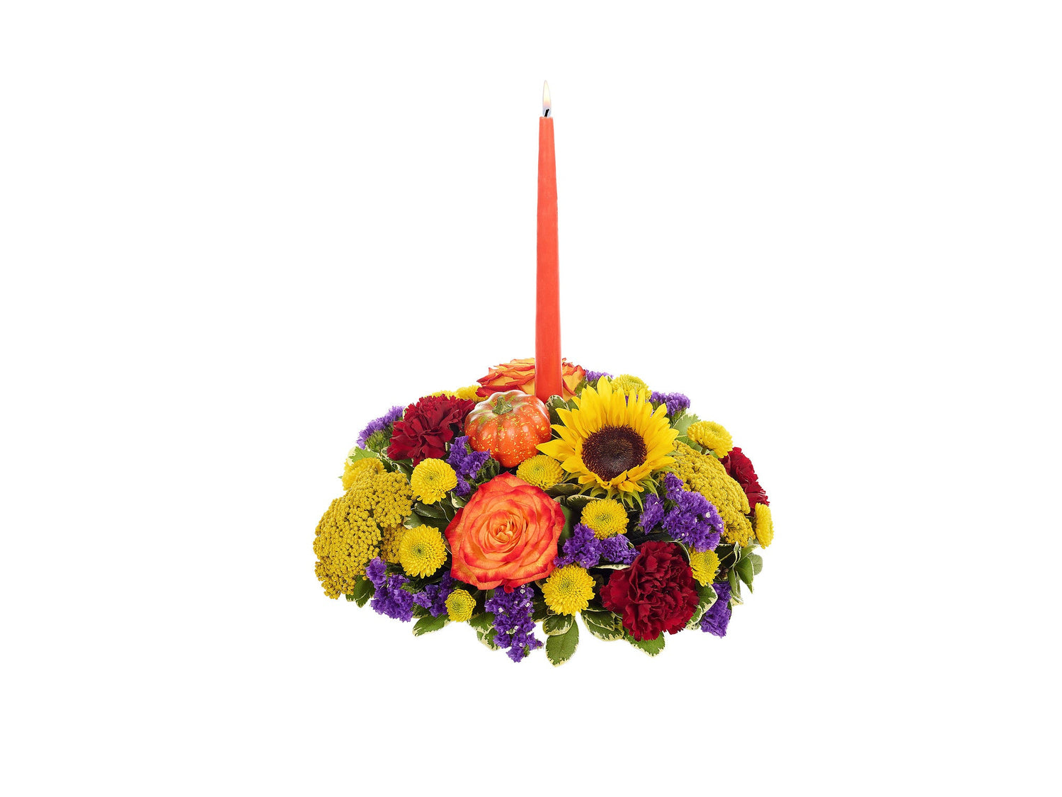 Centro de mesa de otoño ardiente