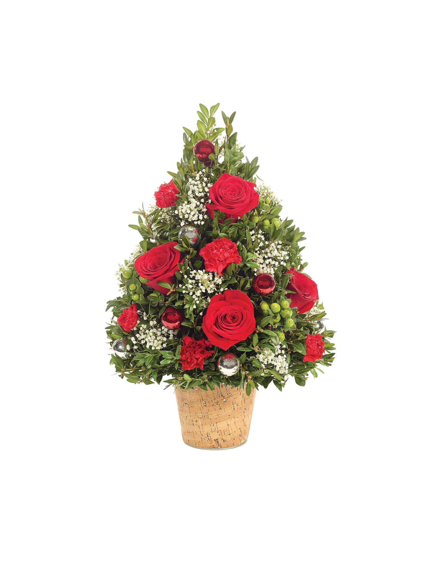 Árbol de flores para celebrar las fiestas