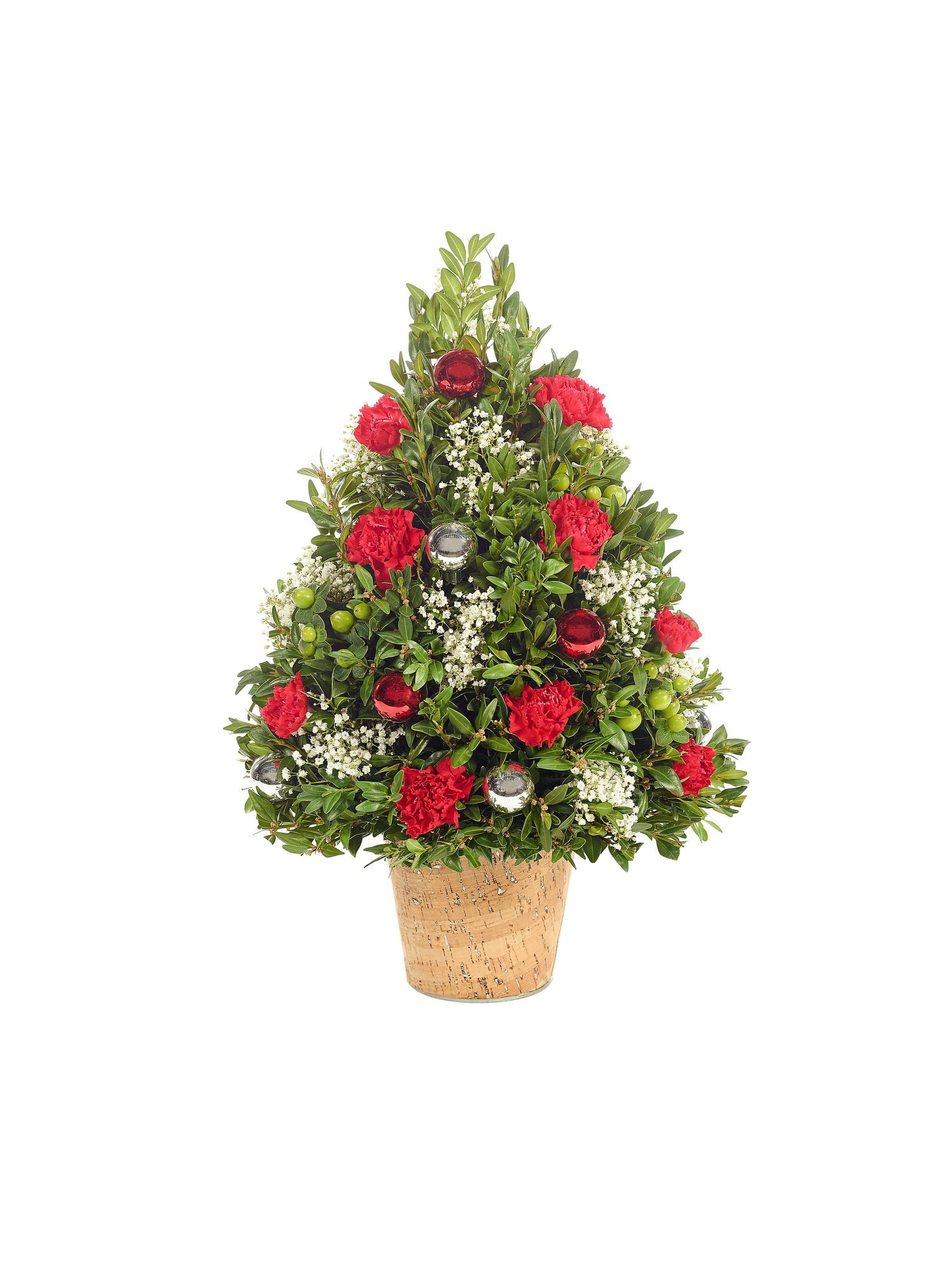 Árbol de flores para celebrar las fiestas