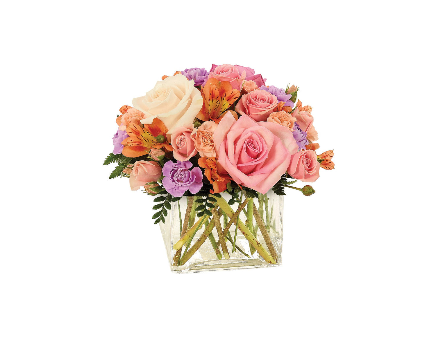 Cubo de flores de sorbete