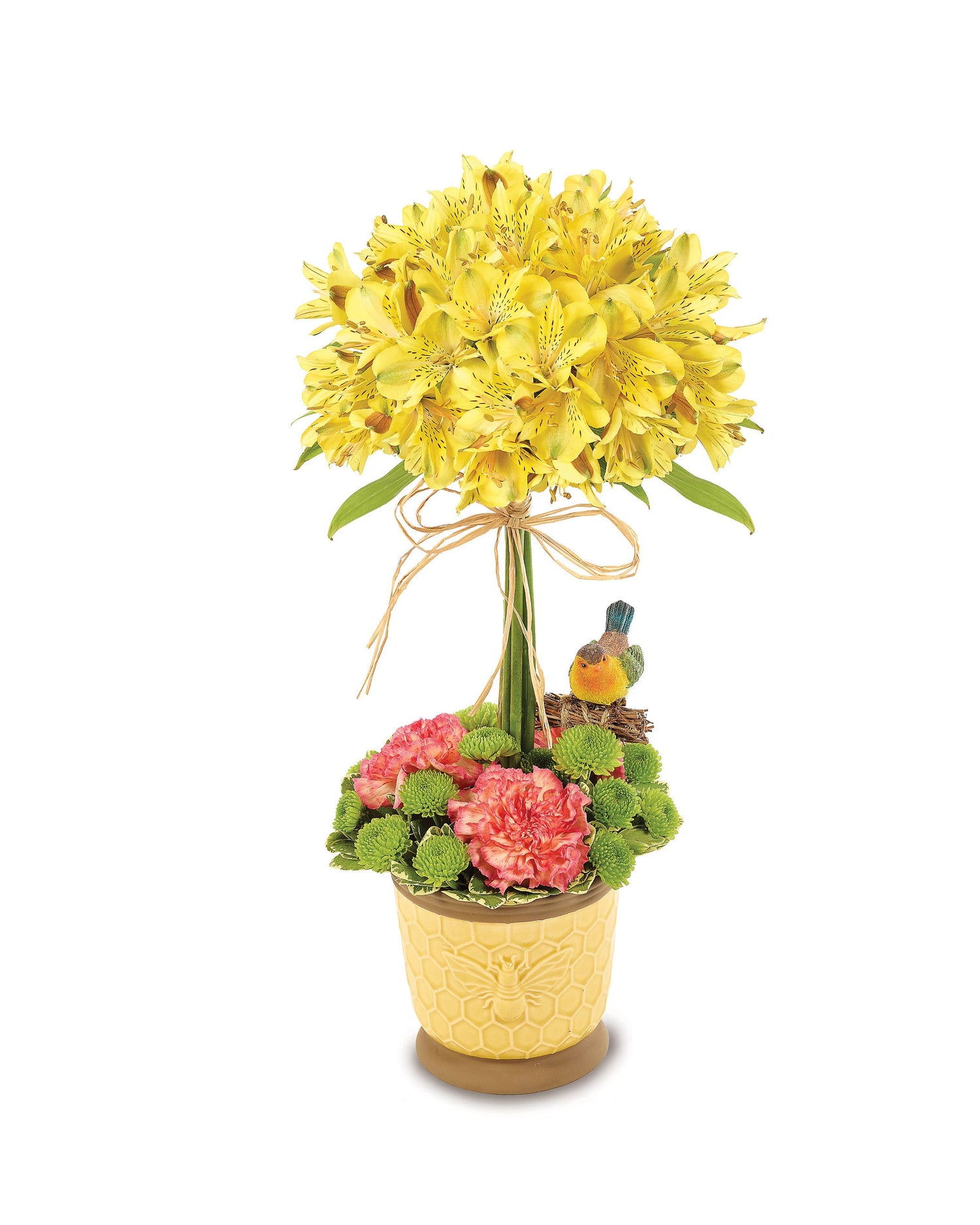 Ramo de jardín de pájaros y abejas