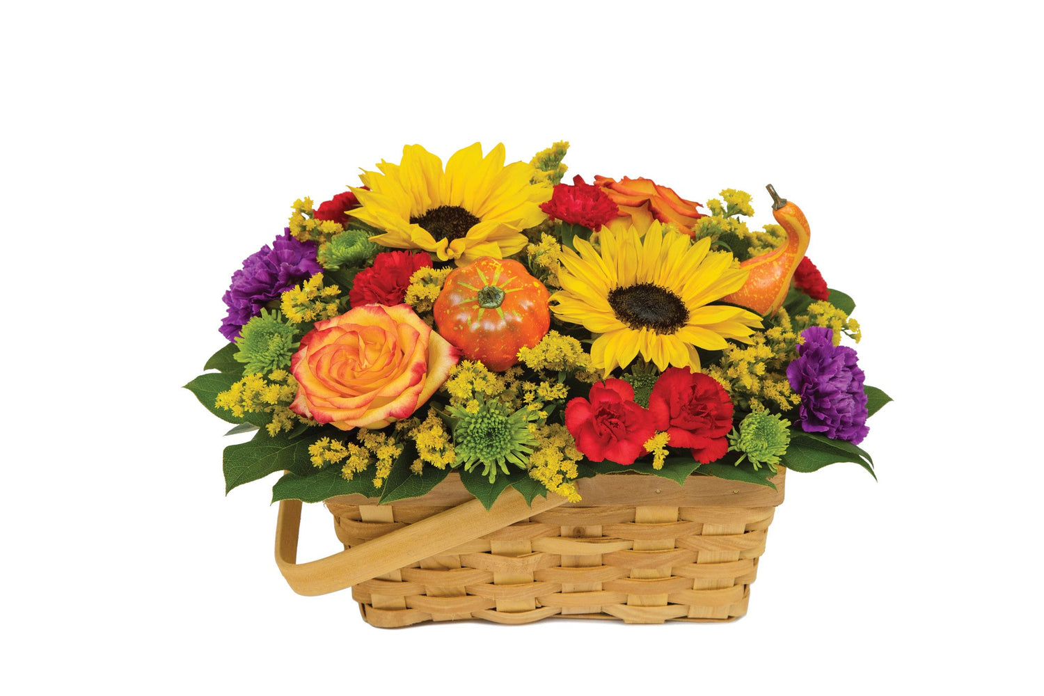 Cesta de flores abundantes