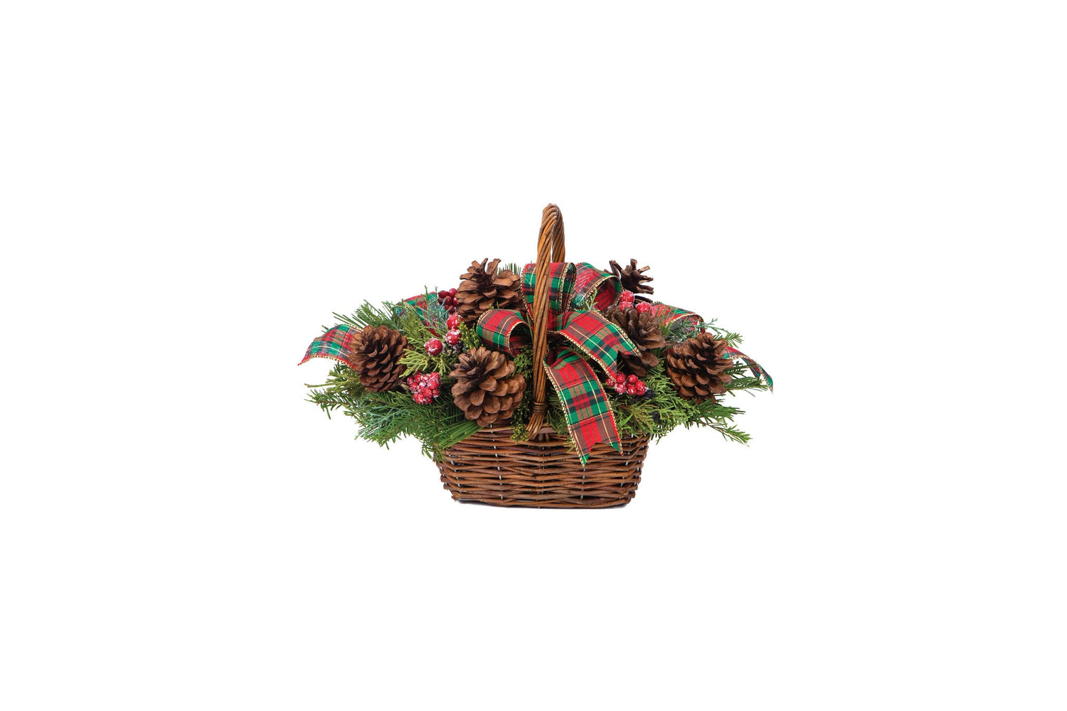 Cesta de hoja perenne brillante