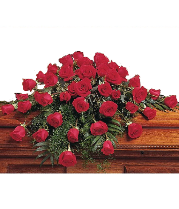 Arreglo de ataúd de recuerdos fieles