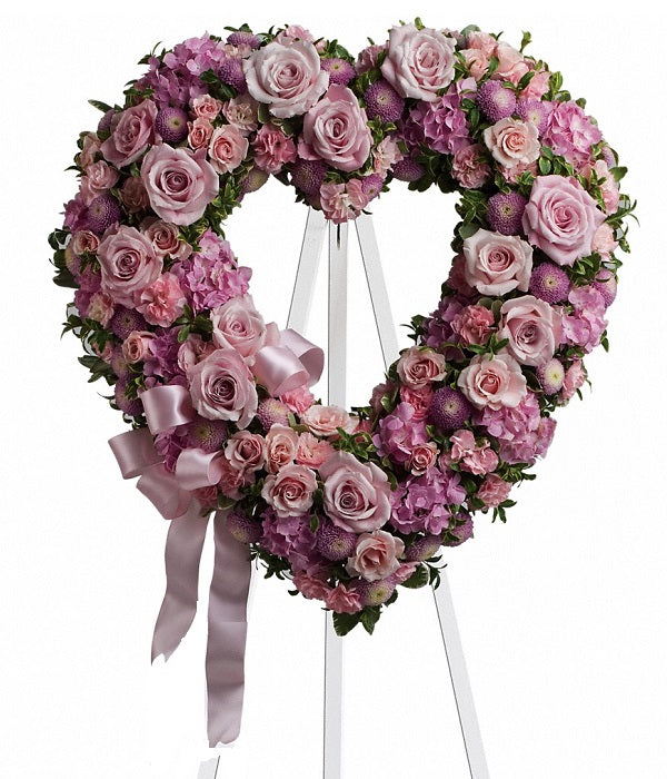 Corazón de jardín de rosas